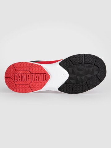 CAMP DAVID Logo-Sneaker im Jacquard-Design in Rot