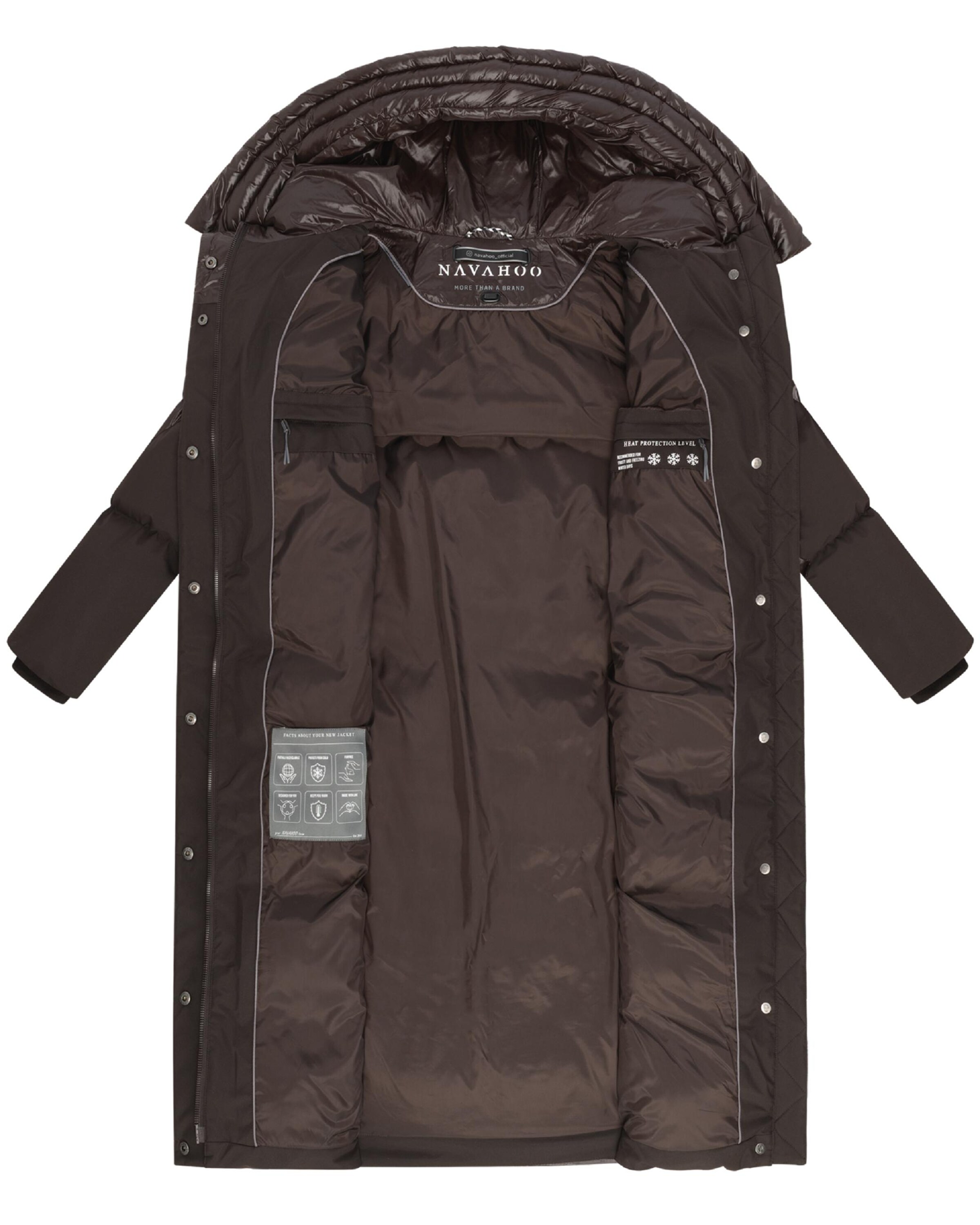 Manteau d’hiver 'Knusperherz 14' NAVAHOO en marron
