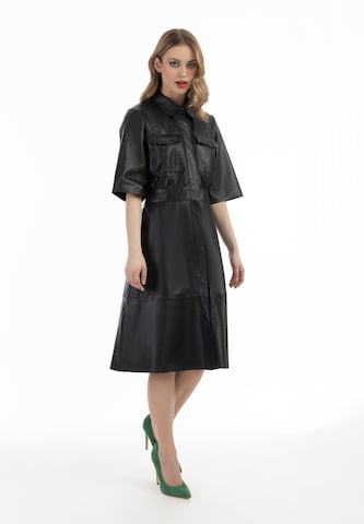 faina Shirt Dress in Black