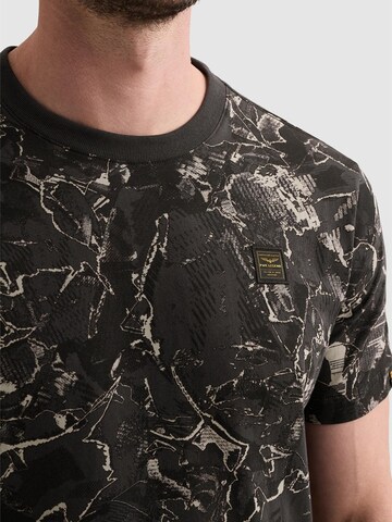 PME Legend Koszulka 'T-shirt in 100% cotton jersey with allover print' w kolorze szary