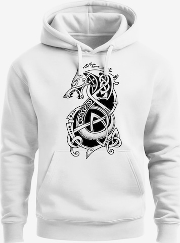 Neverless Sweatshirt 'Fenrir Odin' in Weiß: Vorderseite
