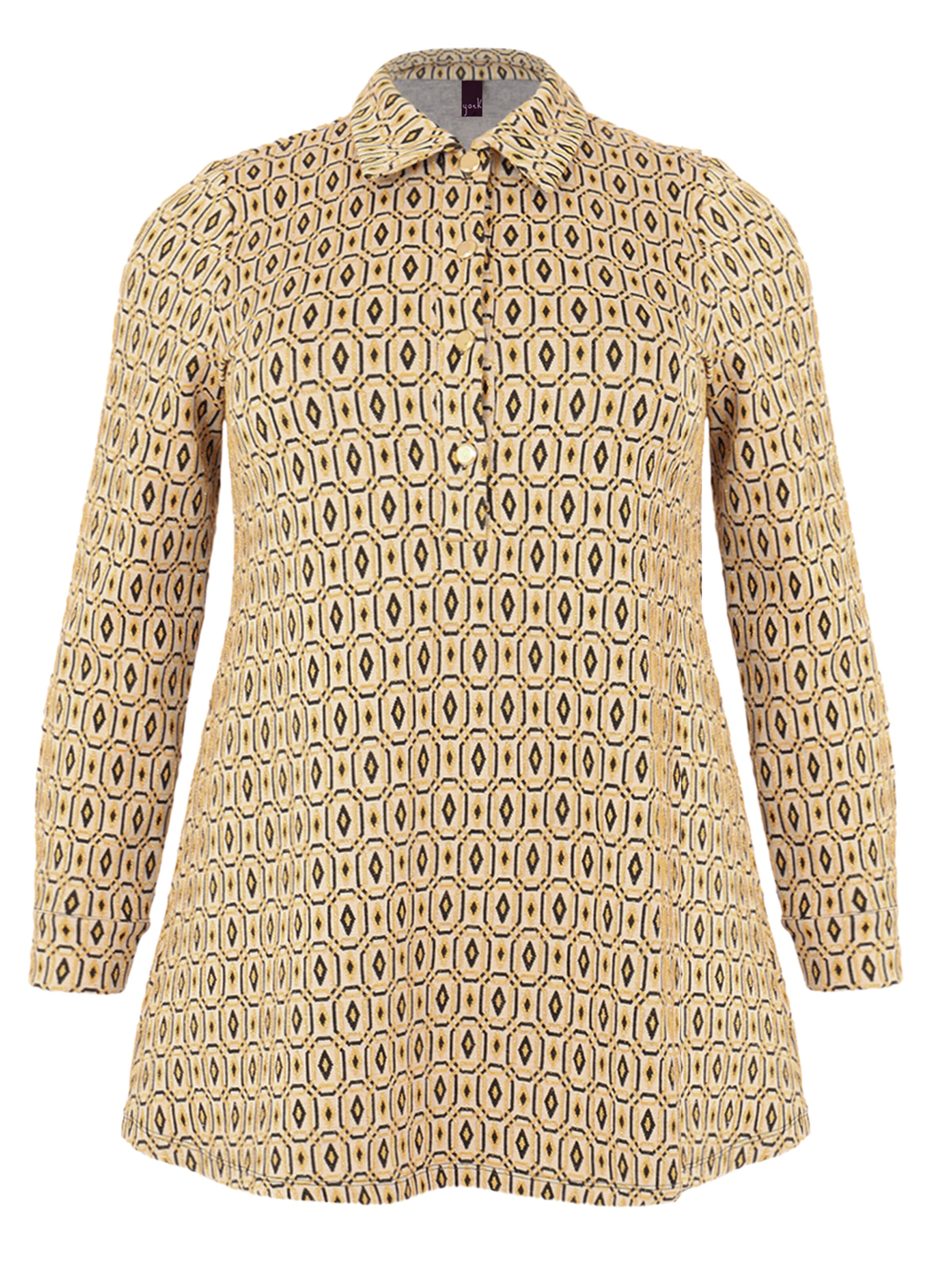 YOEK Tunic in Brown: front