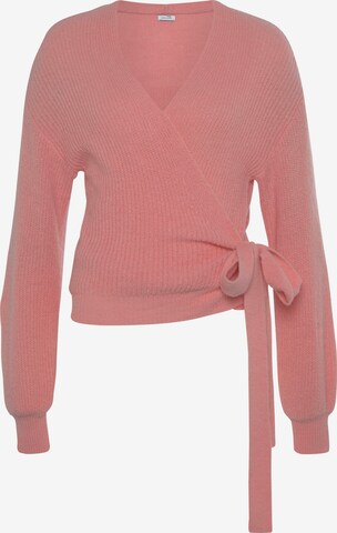 Cardigan LASCANA en rose : devant