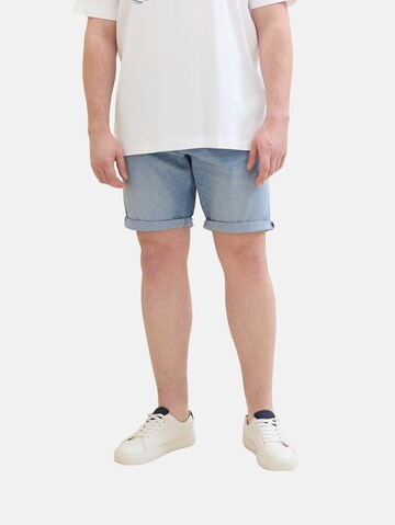 TOM TAILOR Men + Regular Shorts in Blau: predná strana