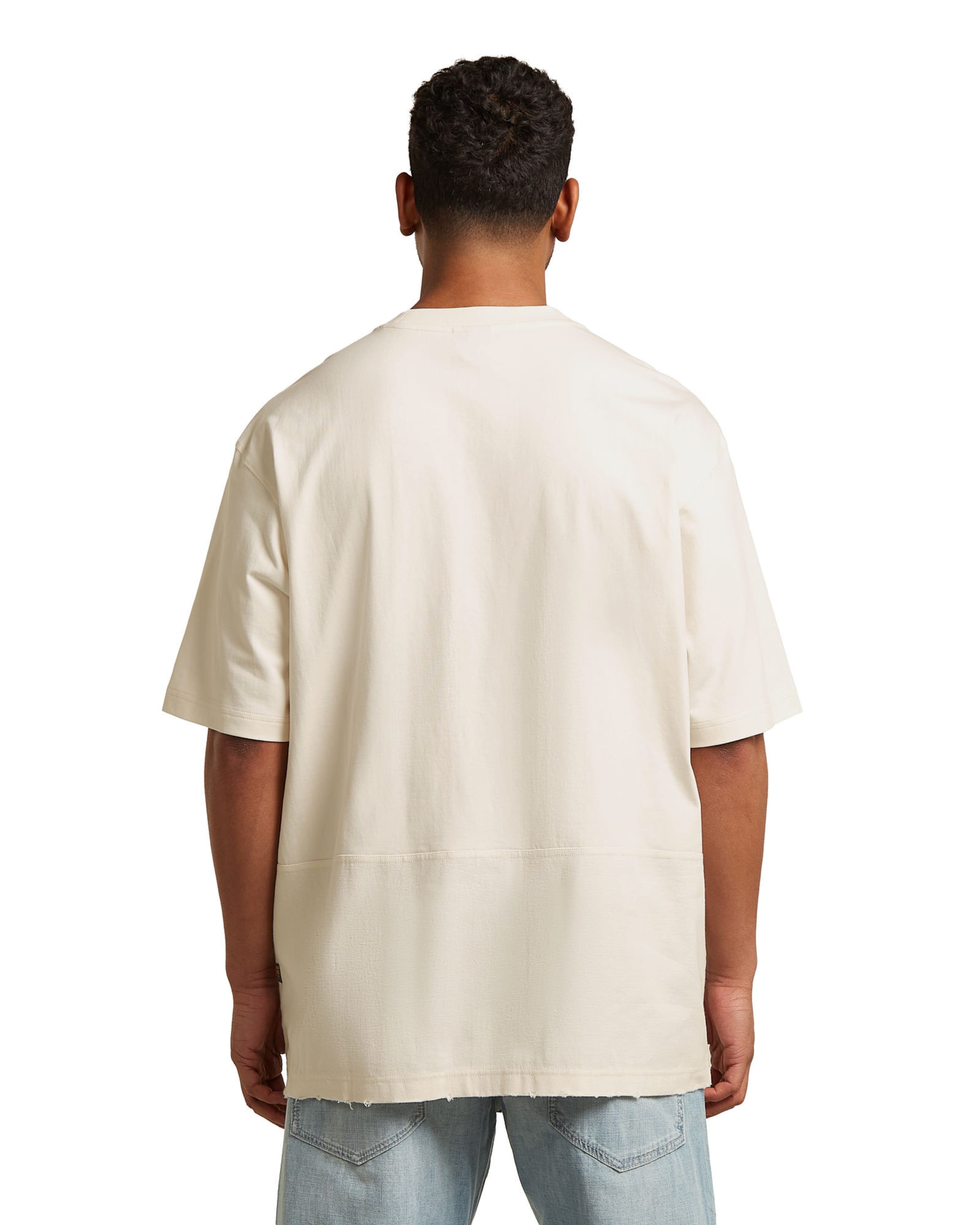 G-STAR Shirt 'Utility Fabric Mix T-Shirt' in Wit