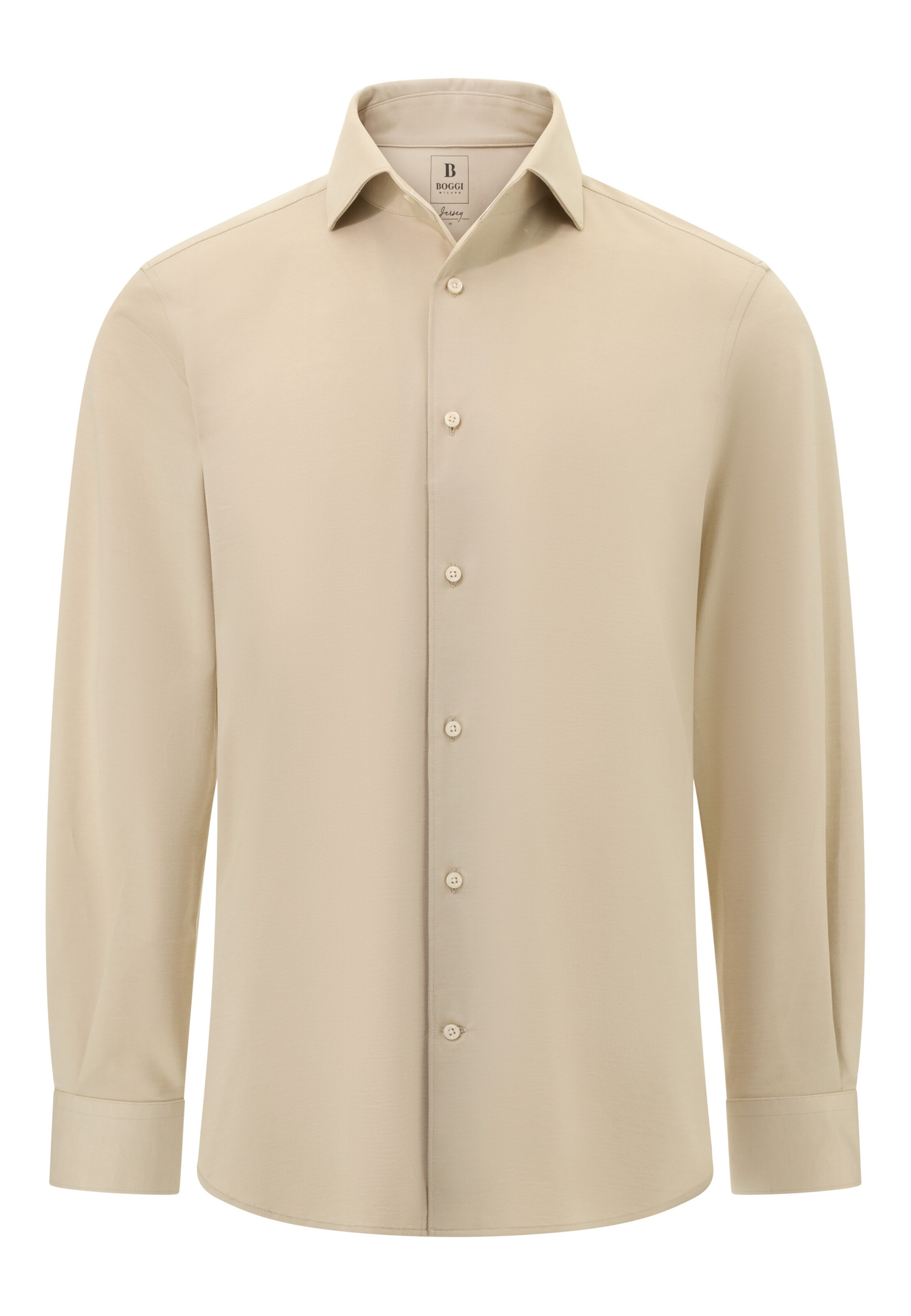 Coupe regular Chemise Boggi Milano en beige : devant
