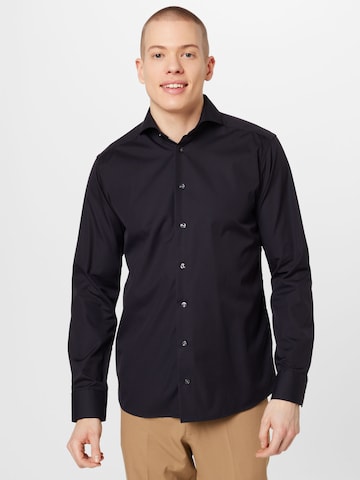 ETON Regular fit Business shirt in Black: front