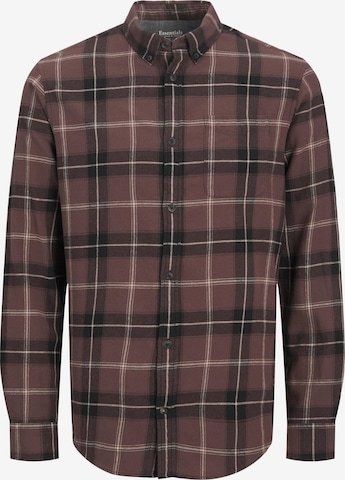 JACK & JONES Button Up Shirt in Brown: front