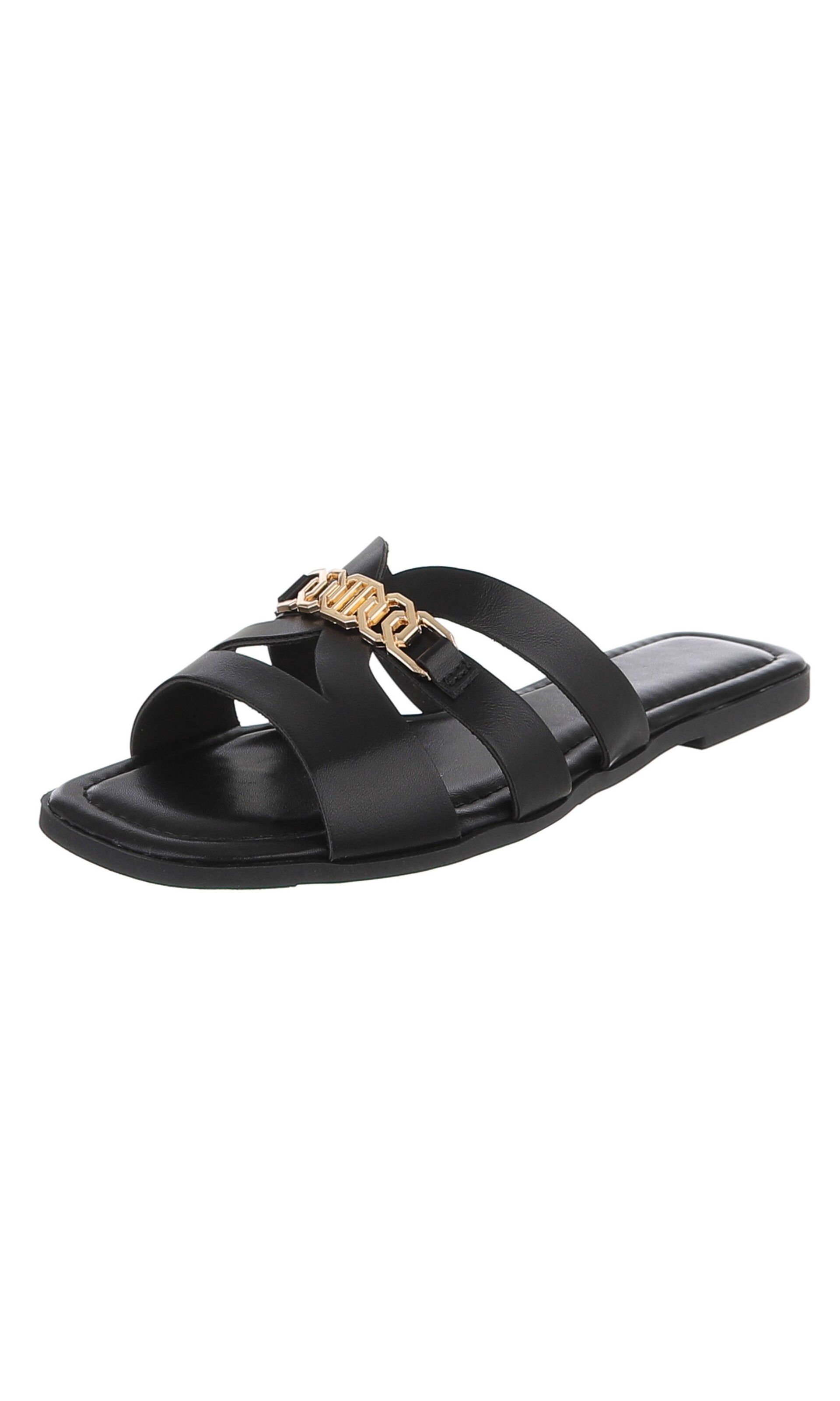 Ital-Design Mules in Black: front