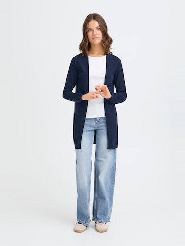 Oxmo Gebreid vest ' OXAIDA LONG ' in Blauw