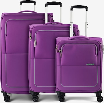 Set di valigie 'Air Wave' di American Tourister in lilla: frontale