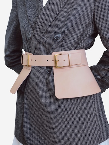 Haute Cuir - Cinturón 'Peplum Corset Belt' en beige