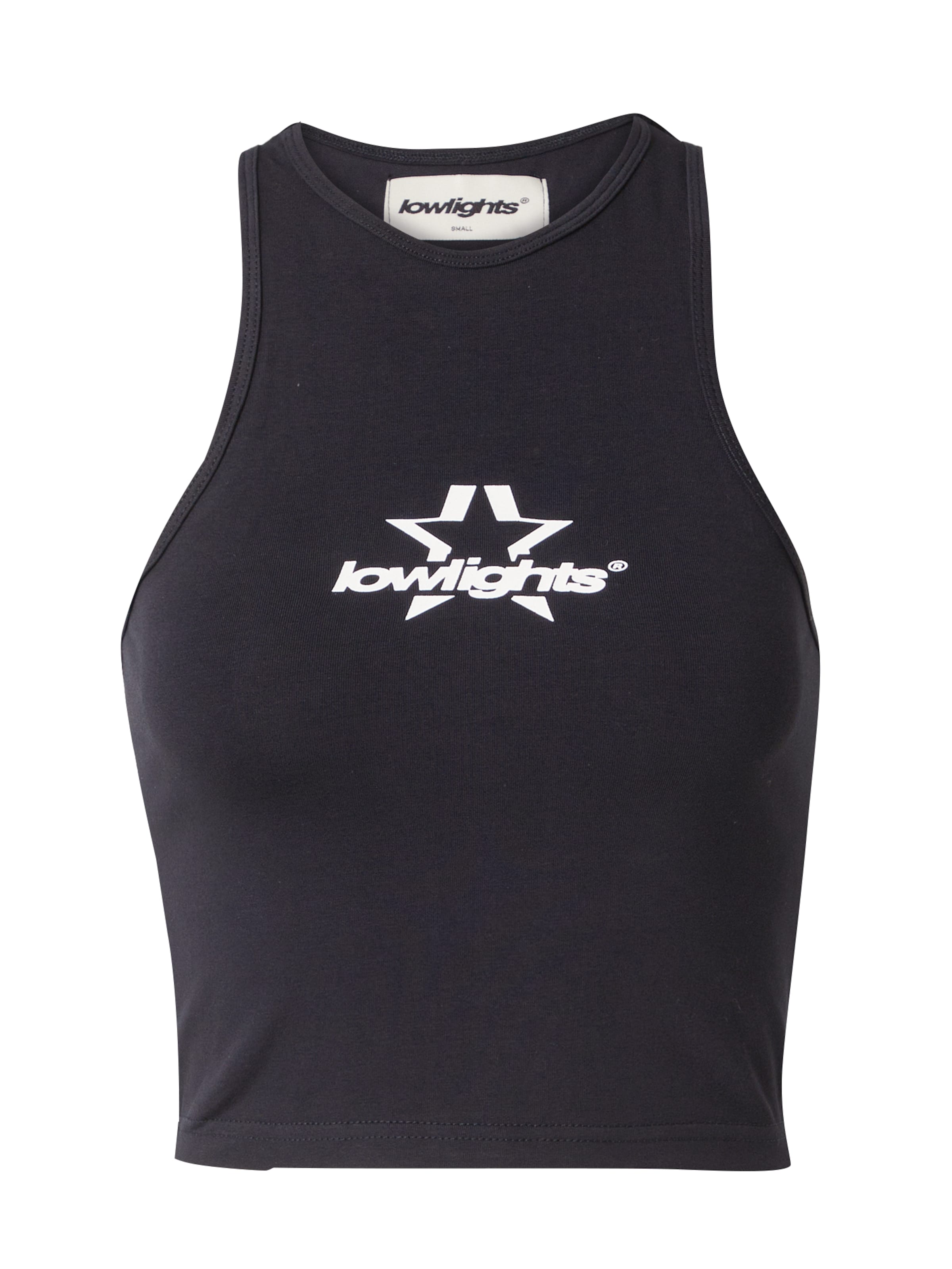 Low Lights Studios Top 'SUPERSTAR' w kolorze czarny: przód