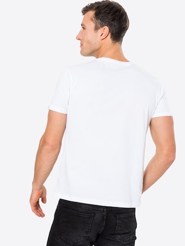 ALPHA INDUSTRIES Regularny krój Koszulka w kolorze biały