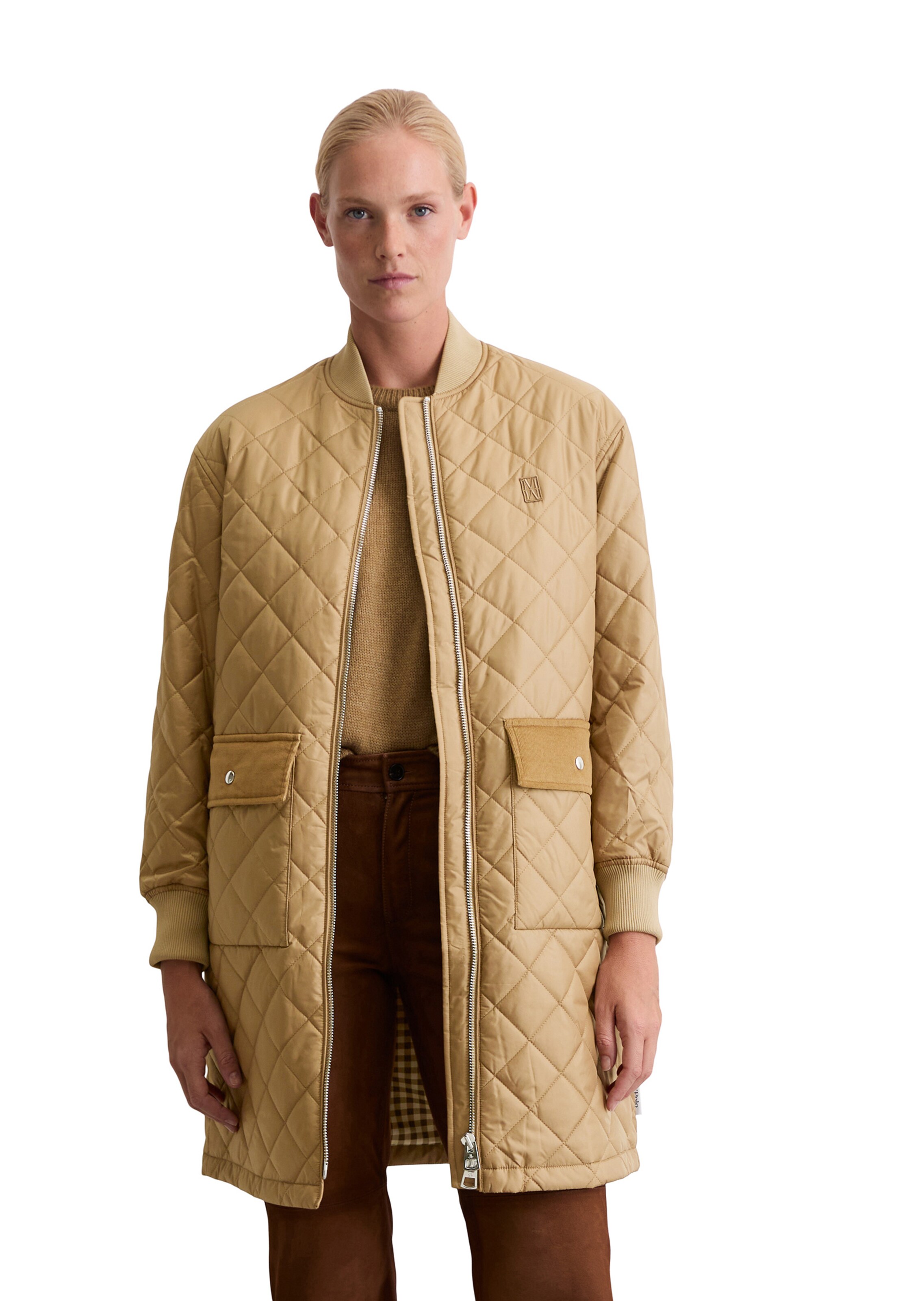 Marc O'Polo Between-seasons coat in Beige: front