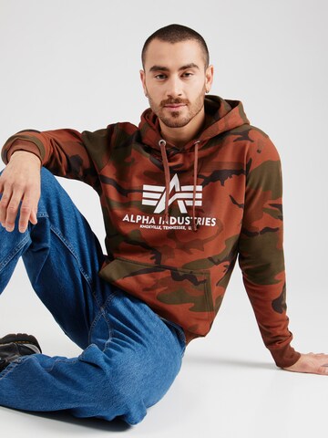 ALPHA INDUSTRIES Sweatshirt in Braun: Vorderseite
