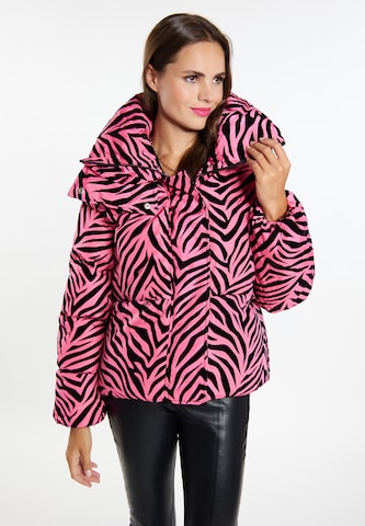 fainaZimska jakna - roza boja: prednji dio