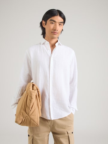 Bruun & Stengade Regular fit Overhemd 'Tahaka' in Wit: voorkant