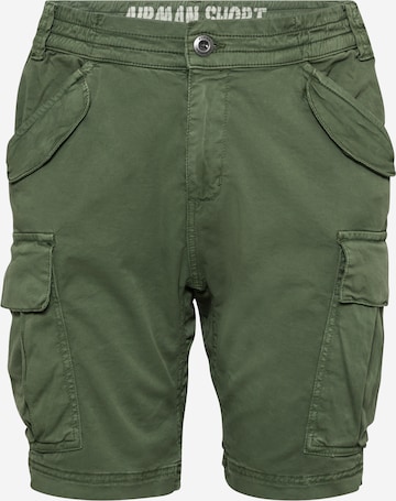 ALPHA INDUSTRIES - Regular Calças cargo 'Airman' em verde: frente