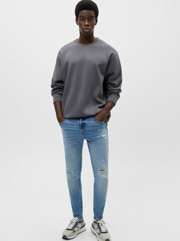 Pull&Bear Skinny Jeans in Blue: front