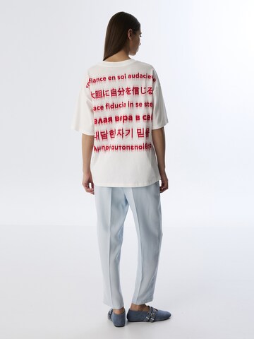 T-shirt oversize Twist en blanc