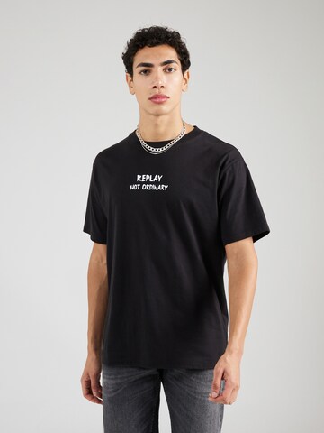 REPLAY Shirt in Black: front