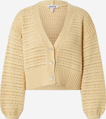 EDITED Knit cardigan 'Callie' in Beige: front