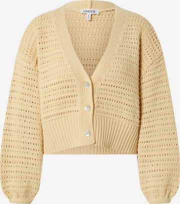EDITED Knit Cardigan 'Callie' in Beige: front