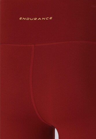 ENDURANCE Skinny Workout Pants 'Raleigh' in Red