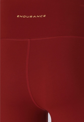 ENDURANCE Skinny Sportbroek 'Raleigh' in Rood