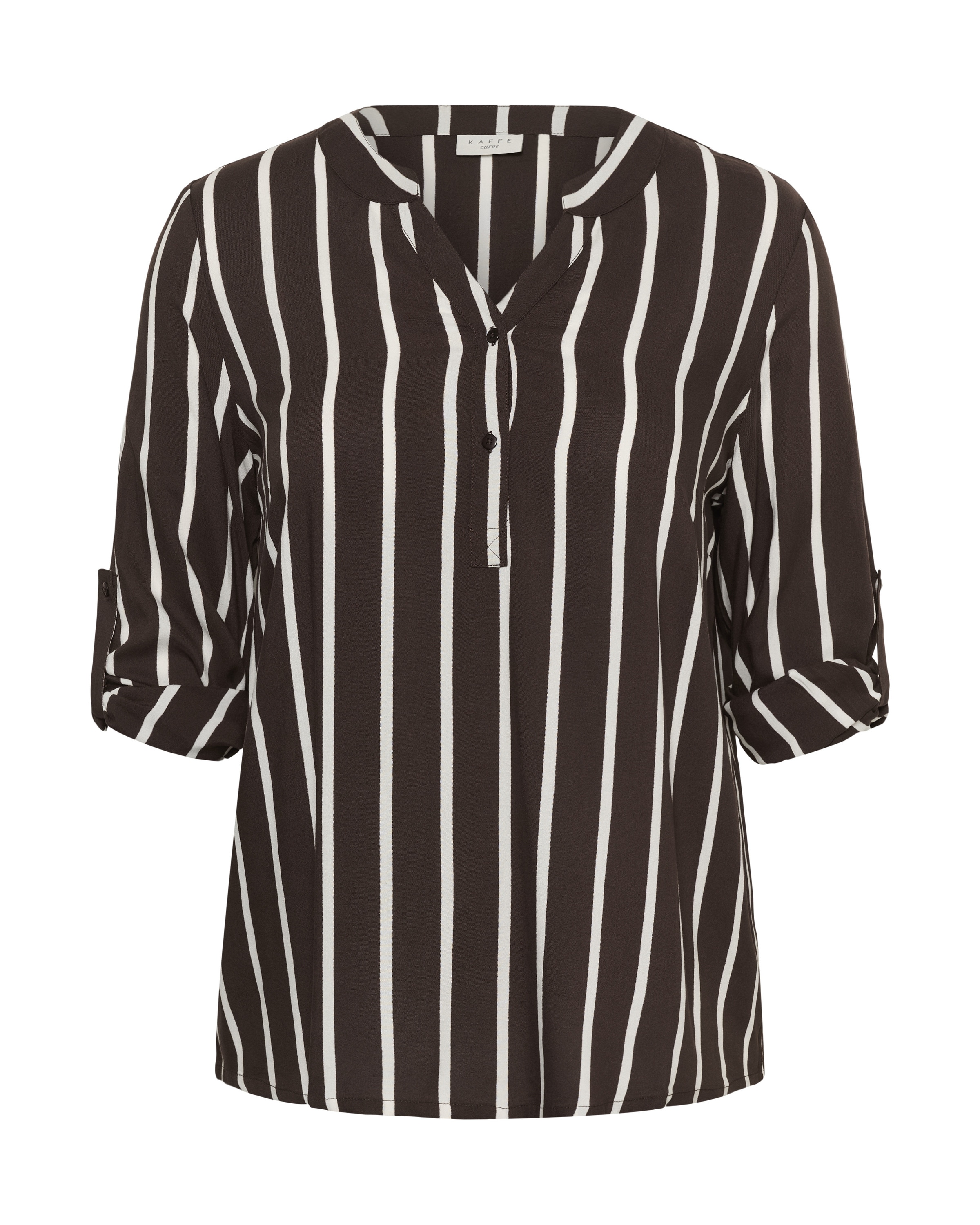KAFFE CURVE Blouse 'Sida' in Brown: front