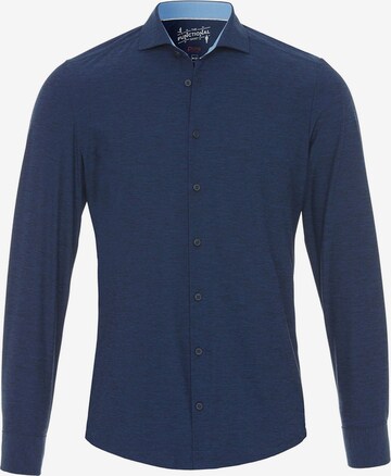 Hatico Slim fit Button Up Shirt in Blue: front