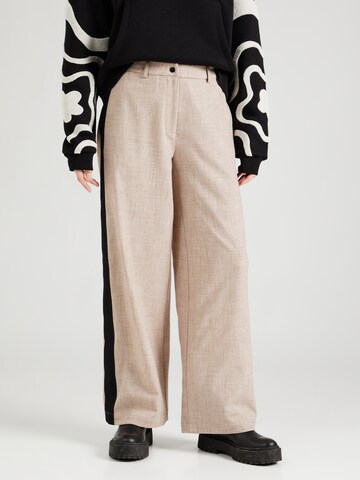 florence by mills exclusive for ABOUT YOU Wide leg Trousers 'Haystack' in Beige: front