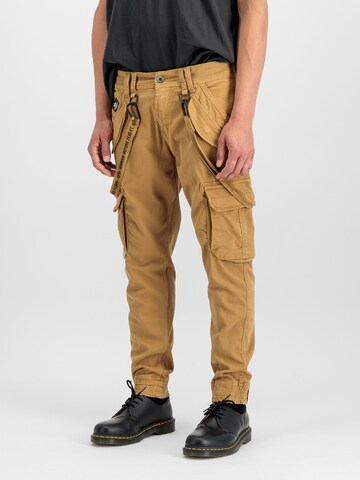 ALPHA INDUSTRIES Slim fit Cargo Pants 'Utility Pant' in Green: front