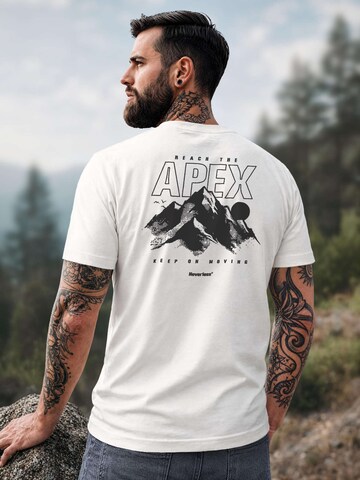 Neverless Shirt 'Apex mountain' in White
