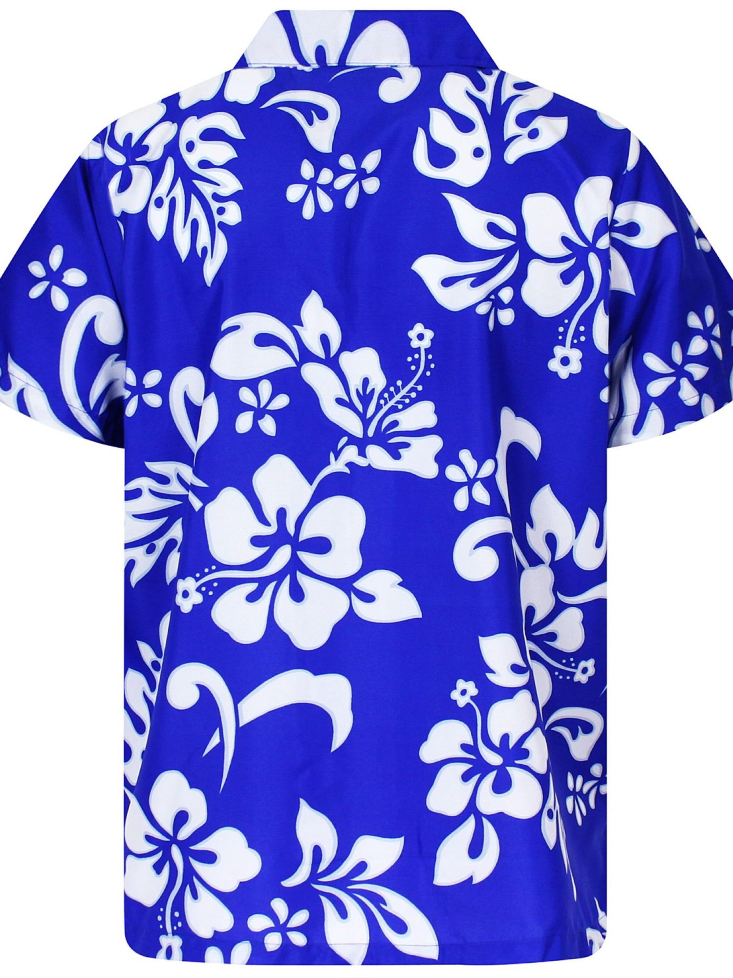King Kameha Shirt 'Hibiscus' in Blue