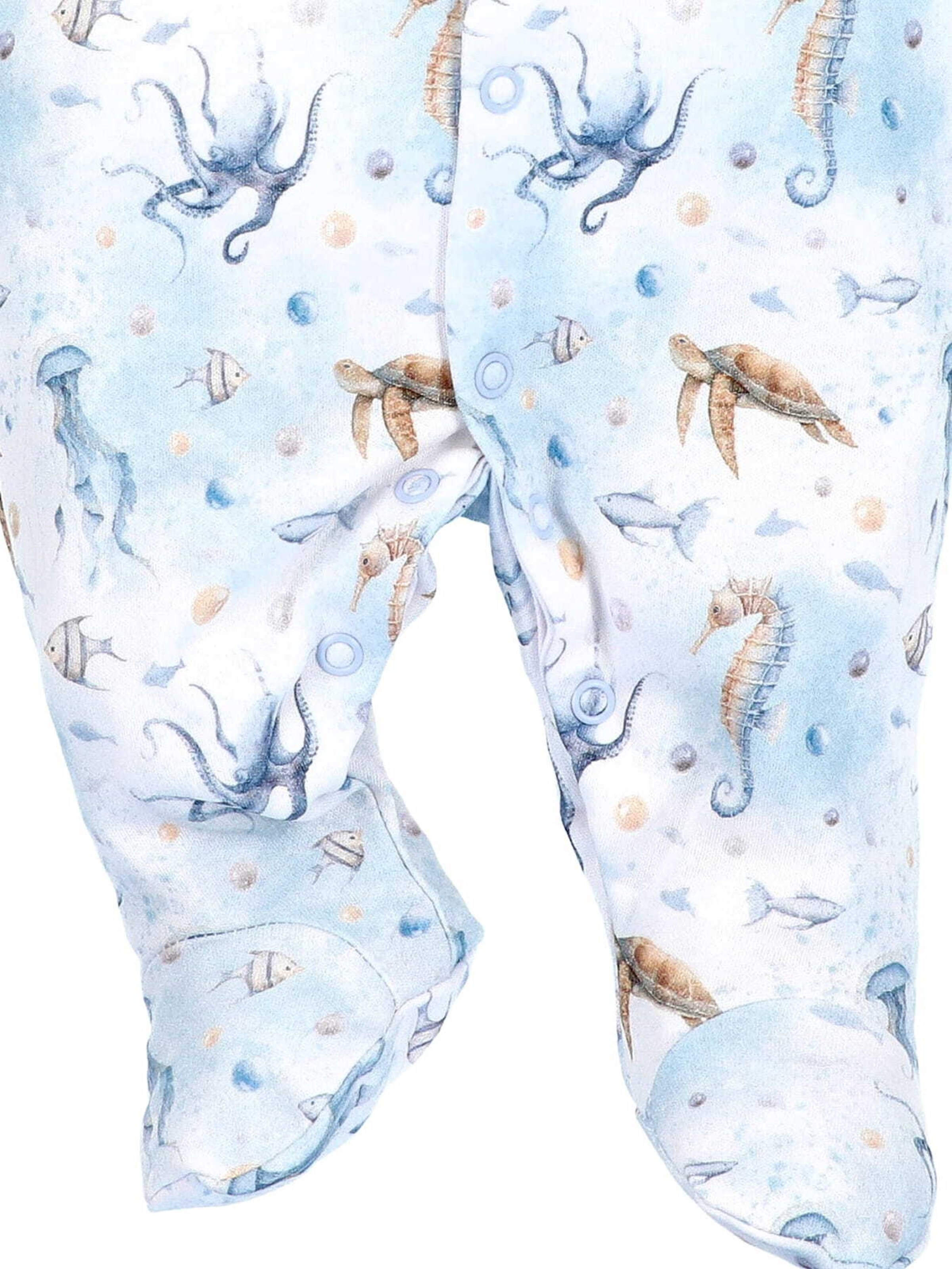 NINI Rompertje/body 'Meerestiere' in Blauw