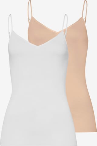 Hanro Unterhemd 'Cotton Seamless' in Beige: Vorderseite