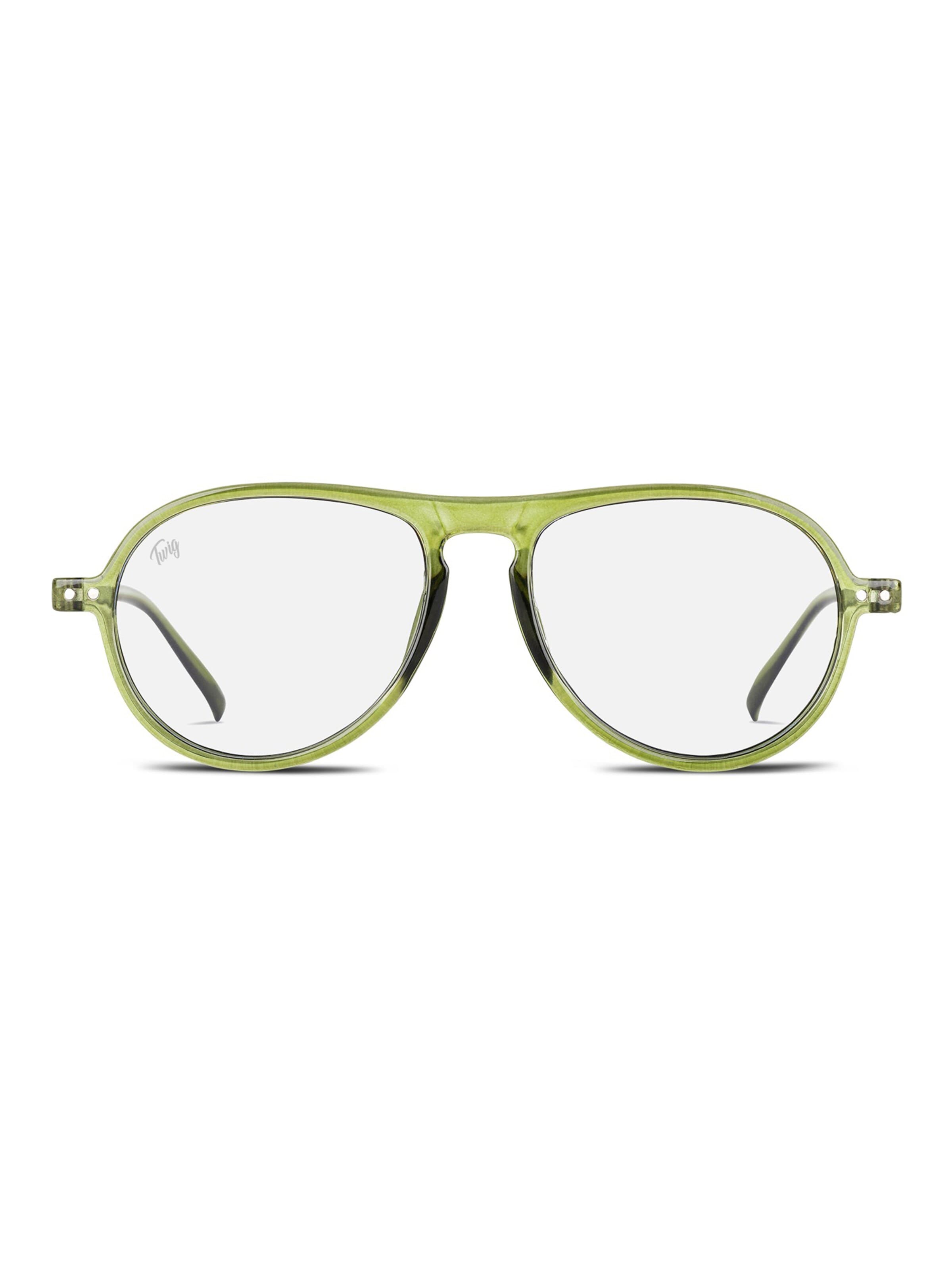 Lunettes 'Thiele BlueLight' TWIG Concept Milano en vert : devant