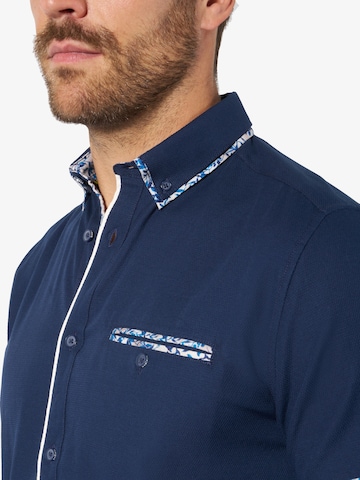 BABISTA Comfort fit Button Up Shirt 'Orvio' in Blue