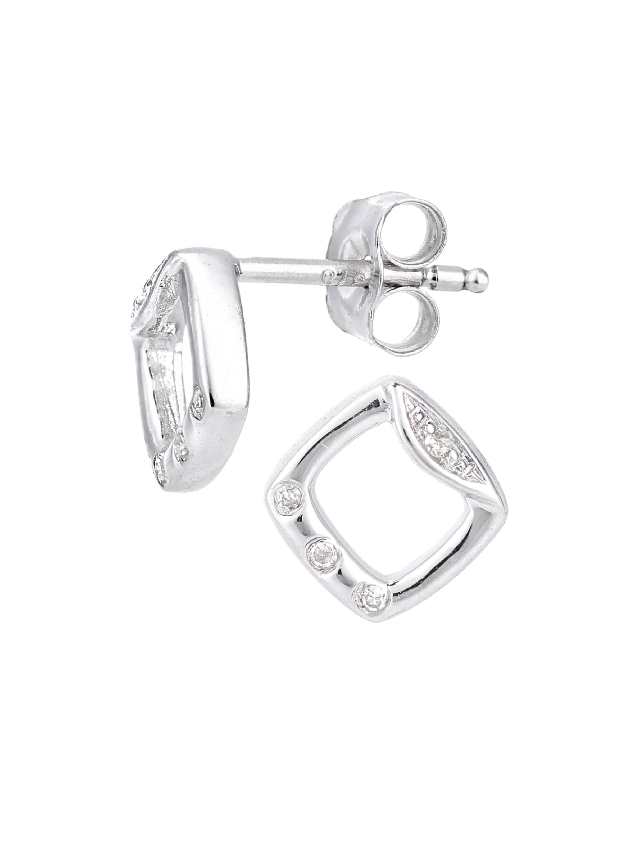 Boucles d'oreilles 'Ohrringe aus 375 Weißgold mit Diamant' DIAMANT LETERNEL en argent