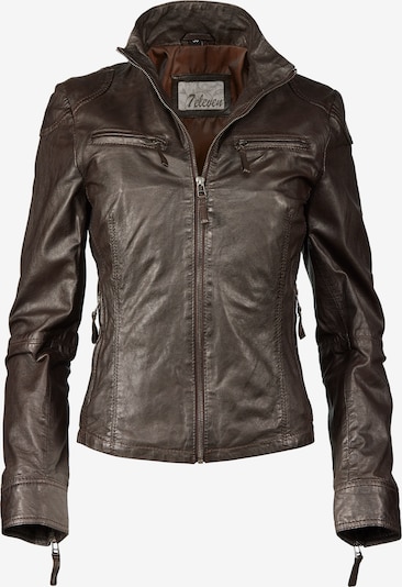 7ELEVEN Lederjacke 'SEEviana' in dunkelbraun, Produktansicht