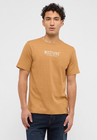 MUSTANG T-Shirt 'Style Austin' in Braun: Vorderseite