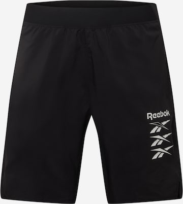 Reebok Sportovní kalhoty – černá: přední strana