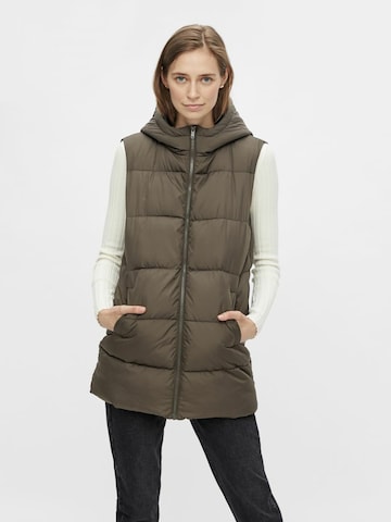 Gilet di PIECES in verde: frontale