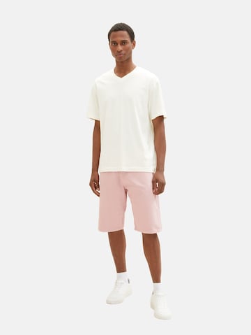 TOM TAILOR Regular Trousers 'Morris' in Pink