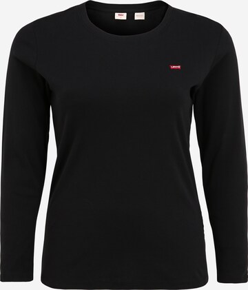 Levi's® Plus Shirt 'PL Long Sleeve Baby Tee' in Black: front