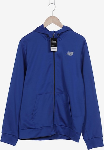 new balance Sweatshirt & Zip-Up Hoodie in L in Blue: front