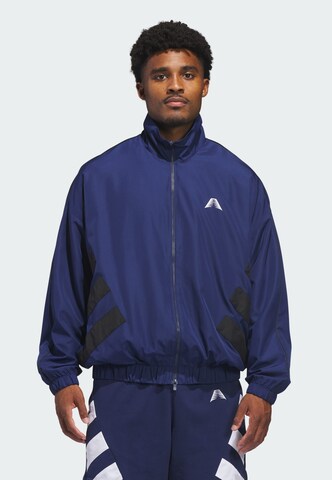 ADIDAS PERFORMANCE Functionele jas 'Anthony Edwards' in Blauw: voorkant