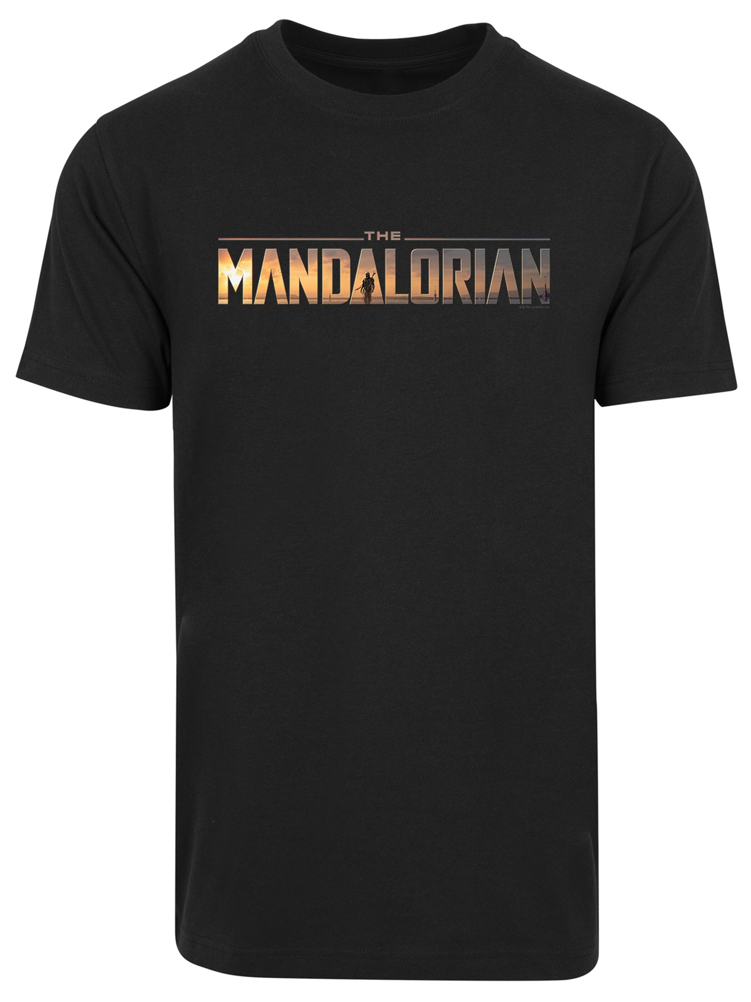 F4NT4STIC Shirt 'Star Wars The Mandalorian' in Black: front